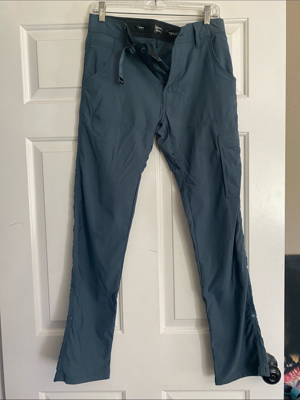 Prana Womens Slate Blue/Green Cargo/Active wear pants